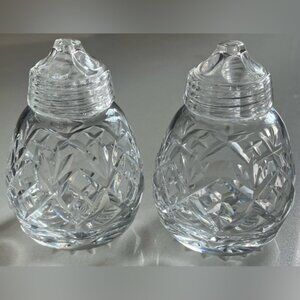 Elegant Crystal Cut Glass Salt and Pepper Shakers